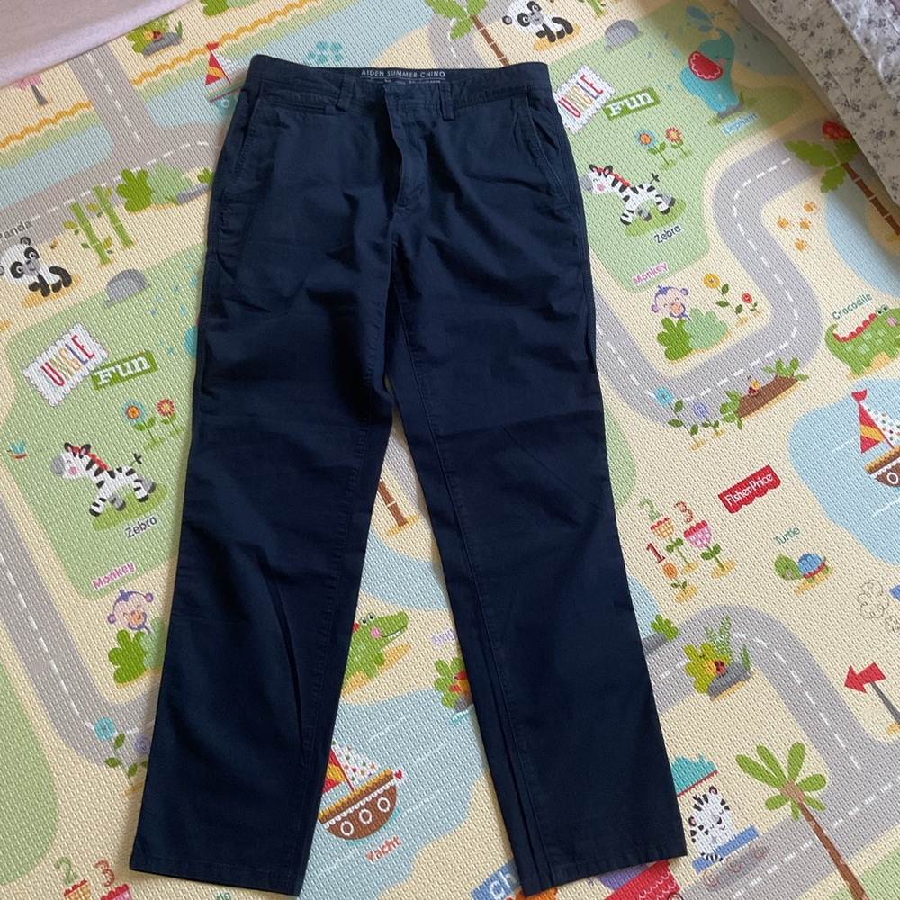 Banana Republic Aiden Summer Chino Pants Men's 30x30 Lightweight Navyblue